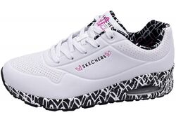 Skechers Uno Loving Love Weiß Herzen Damen Sneaker 155506 WBK