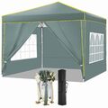 Pavillon 3x3 m Wasserdicht Faltpavillon Pop Up Partyzelt Gartenzelt UV Schutz