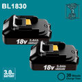 Für Makita BL 1830 B Li-Ion Akku Set 2x 18 V 3,0 Ah / 3000 mAh ( 2x 197599-5 )