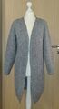 * Cream & Rouge * Lange Grobstrickjacke Strickmantel Cardigan Gr. S/36 Grau