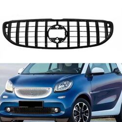 Sport Kühlergrill Gitter GT Stil Für Mercedes Benz Fortwo W453 2015-2019 Schwarz