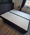 Boxspringbett Malta, grau, 180x200 Bonellfederkern Neu! (8 Monate alt)