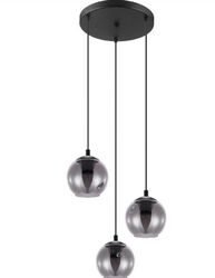 EGLO Pendel Hänge Decken Leuchte Lampe ARISCANI 3flg schwarz E27 110x42,5cm