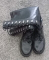 TREND DAMENSCHUHE  Grunge GOTHIC Stiefel STIEFELETTEN Kniehoch Gr 41 