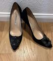 Original Manolo Blahnik Schuhe Hangisi schwarz 38,5