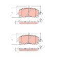 2x TRW GDB2216 Bremsbelagsatz Scheibenbremse Vorne für Subaru Forester Impreza