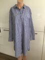 ONLY  lässige schicke Bluse Tunika Longbluse Kleid blau Weiß Gr. 40 gestreift