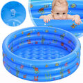 Planschbecken für Kinder,Aufblasbar Baby Schwimmbad 3-Ring-Planschbecken 51 Zoll