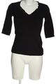 COMMA V-Ausschnitt-Shirt Damen Gr. DE 34 schwarz Casual-Look