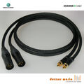 2x 2m Adapterkabel ALBEDO SCHWARZ XLR Cinch male Sommer Cable / High End