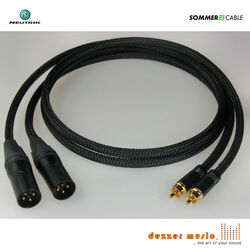 2x 0,5m Adapterkabel ALBEDO SCHWARZ XLR Cinch male Sommer Cable / High End