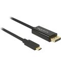 Delock USB Typ-C Stecker < DisplayPort Stecker (DP Alt Mode) 4K, 60Hz, 1m, schwa