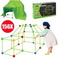 156 Stück DIY Bauen Kinder Zelt Höhle Set Geschenk Bausteine Party Kinder Lernen