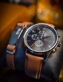 Armbanduhr Boss Skymaster Herren Chronograph Quarz Uhr Leder Braun HB1570097