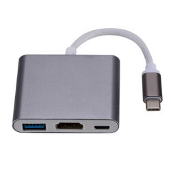 USB 3.1 Typ C auf zu HDMI USB 3.0 USB C Adapter AV Multiport 3-in-1 Konverter 4K