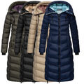 Winter Jacke Parka Steppjacke Steppmantel Wintermantel Lange Mantel 