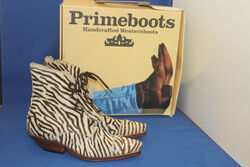 Prime Stiefelette westernstiefel Boots cowboyboots gr. 40 zebra fell pony leder