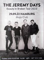 THE JEREMY DAYS - 2023 - In Concert - Beauty in Broken Tour - Poster - Hamburg