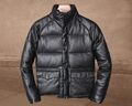 Herren Puffer Jacke Echt Lammleder Leder Stepp Daunenjacke