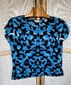 Reiss Pippy Print Schlick Top Bluse UK 12