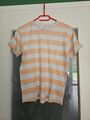 T-Shirt H&M Gr. 158/164 apricot/weiß gestreift