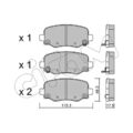 1x ORIGINAL® Cifam 822-1002-1 Bremsbelagsatz, Scheibenbremse Hinten, inkl.