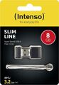 Intenso Slim Line USB-Stick 8GB  3.2 Gen 1 (USB 3.0) Schwarz - Blitzversand