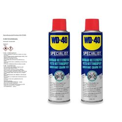 WD-40 SPECIALIST 2x 250 ml FAHRRAD KETTENSPRAY SCHMIERMITTEL KETTEN SPRAY 398Erstausrüster-Qualität | Schneller Versand ab Lager