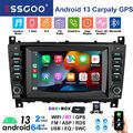 2+64GB Android 13 Autoradio DAB+ Für Mercedes C-Klasse W203 CLK C200 Carplay GPS