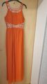 w.NEU Maxi Plissee Abend Kleid Sommer Kleid Gr.38/40  170/176  0range