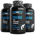 ZMA MAX - 180 - 540 Kapseln (Vegan) - Testo Booster - Hochdosiert Zink Magnesium