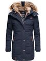 Marikoo Damen Winter Jacke Kurz Mantel Stepp Parka Kapuze Herbst Lieblings Jacke