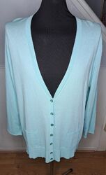 Basler schwarzes Etikett Langarm Button Up blau Cardigan Damen Größe 22