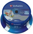 Verbatim Blu-Ray Disc BD-R SL DATALIFE 25GB 6X WIDE PRINT 25 S