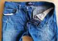 Hollister Jeans, Gr. W 31 L 32, 31/32, blau, stacked skinny,  destroyed