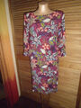 Kleid..Promod..Gr.38..Mehrfarbig..Blumen..3/4 Arm..Binde-Gürtel..