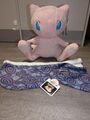 Build A Bear Mew POKEMON mit offiziellem Mantel kein Ton, wenige Markierungen, aber neue Etiketten