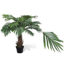 Naturgetreue Künstliche Cycus-Palme Mit Topf 80 Cm Pflanze Realistisch Echt