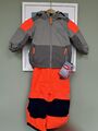 Helly Hansen Rider 2.0 Skijacke Trägerhose Salopette Snow 86 cm / Alter 1 grau orange