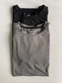 H&M 2 Jungen Sport T-Shirts grau und schwarz Gr. 146/152