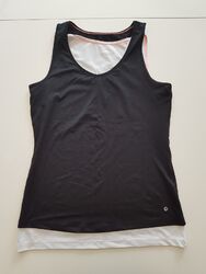 Sporttop Tanktop im Doppelpack Tschibo Sport Gr. M schwarz weiss