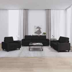 Sofagarnitur Sessel Sofa Couch Wohnzimmersofa Designsofa 4-tlg. Stoff NEU DE