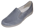 Semler Gr UK 9 (EUR 42) Blau Halbschuh Slipper Leder Weite H