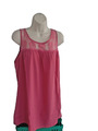 LA REDOUTE PINK SPITZE ÄRMELLOSES TOP BRANDNEU GRÖSSE UK 14 £10,49