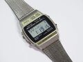 INFO Melody Alarm LCD Digital, Quartz Armbanduhr HAU mit Metallarmband (H114)