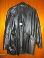 *Vintage* Elegante Damen Leder Jacke *Gr. M / 38-40* schwarz *mittellang* Blazer