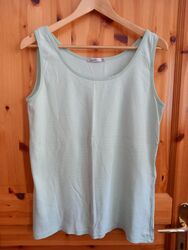 CECIL Basic TANK TOP Farbe weiß/apfelgrün gestreift   Gr. XXL   wie  NEU****