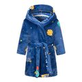 Kinder Jungen Mädchen Bademantel Kapuzen Bathrobe Kimono Nachtwäsche Flanell