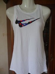 NIKE Damen Logo Graphic Tank Top T-Sh. Ärmellos BW/Pol Weiß Gr. XS NEU          