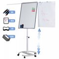 Jago® Flipchart Rollenfuß Whiteboard 60x90cm verstellbar magnetisch Magnettafel